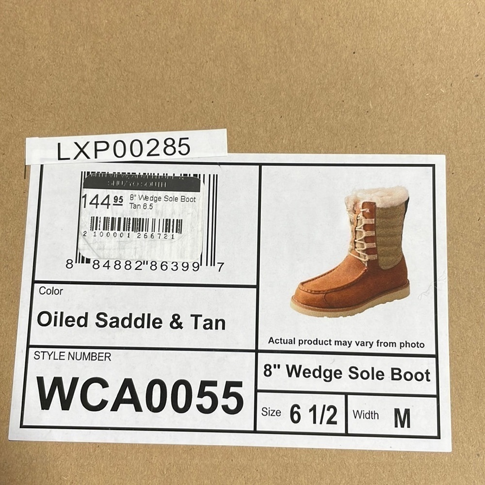 Twisted X Boots NWT Women’s 8” Wedge Sole Oiled Saddle and Tan Size 6 1/2 6.5 - Picture 14 of 14